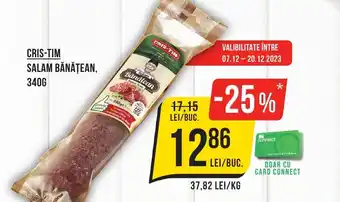 Mega Image CRIS-TIM SALAM BĂNĂȚEAN, 340G Ofertă