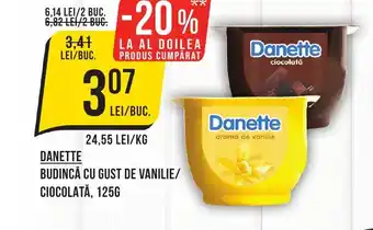 Mega Image BUDINCĂ CU GUST DE VANILIE/ CIOCOLATĂ, 125G Ofertă