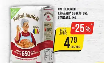 RAFTUL BUNICII FĂINĂ ALBĂ DE GRÂU, 650, STANDARD, 1KG