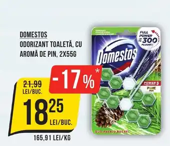 Mega Image DOMESTOS ODORIZANT TOALETĂ, CU AROMĂ DE PIN, 2X55G Ofertă