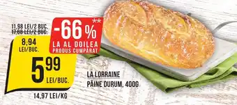 LA LORRAINE PÂINE DURUM, 400G