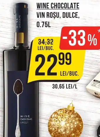 Mega Image WINE CHOCOLATE VIN ROȘU, DULCE, 0.75L Ofertă