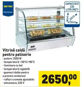 Metro Vitrină caldă pentru patiserie Ofertă