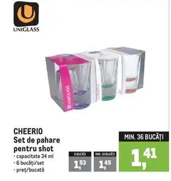CHEERIO Set de pahare pentru shot