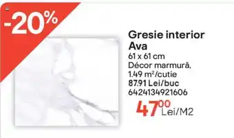Brico Depôt Gresie interior Ava Ofertă