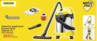 Brico Depôt Aspirator umed uscat Karcher WD3 1000 W 17 L Ofertă