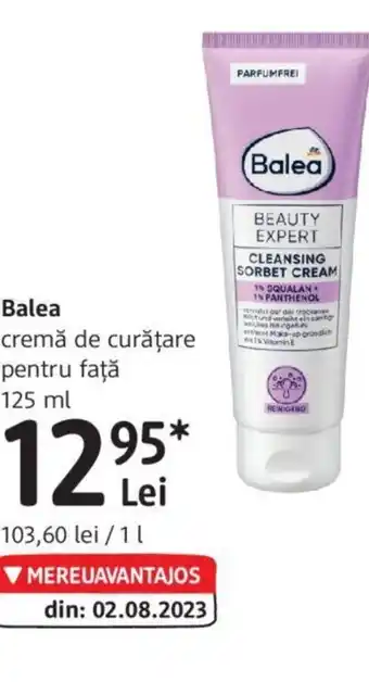 DM Balea cremă de curățare pentru faţă 125 ml Ofertă