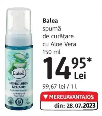 DM Balea spumă de curățare cu Aloe Vera 150 ml Ofertă