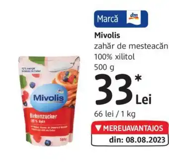 Mivolis zahăr de mesteacăn 100% xilitol 500 g
