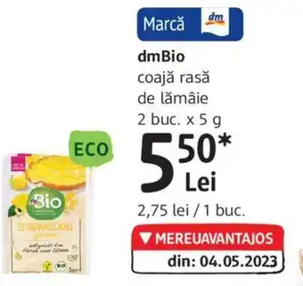 DM dmBio coajă rasă de lămâie 2 buc. x 5 g Ofertă