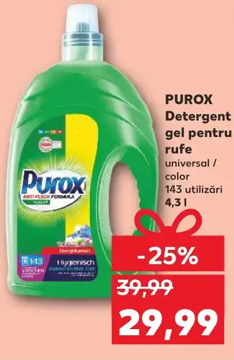 Kaufland PUROX Detergent gel pentru rufe Ofertă