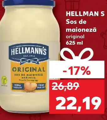 Kaufland HELLMANS Sos de maioneză original 625 ml Ofertă