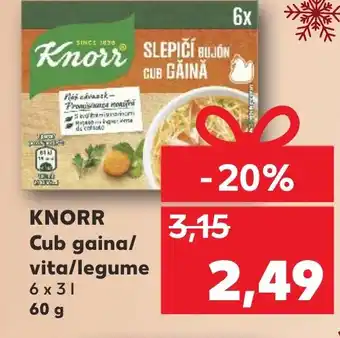 Kaufland KNORR Cub gaina/ vita/legume Ofertă