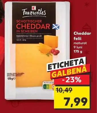 Kaufland Cheddar felii Ofertă