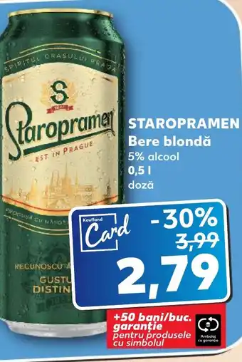 Kaufland STAROPRAMEN Bere blondă Ofertă