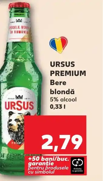Kaufland URSUS PREMIUM Bere blondă Ofertă