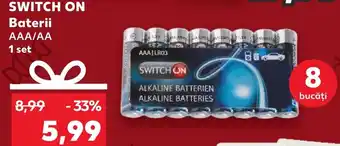 Kaufland SWITCH ON Baterii AAA/AA Ofertă
