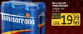 Supeco Bere blondă TIMIŞOREANA Ofertă