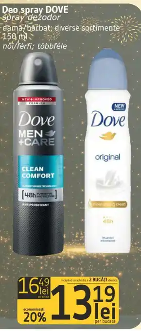 Supeco Deo spray DOVE spray dezodor Ofertă