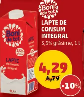 Penny LAPTE DE CONSUM INTEGRAL Ofertă