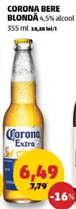 Penny CORONA BERE BLONDĂ 4,5% alcool Ofertă