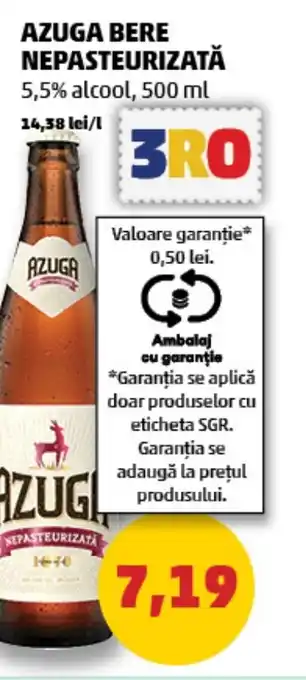 Penny AZUGA BERE NEPASTEURIZATĂ Ofertă