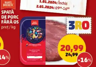 Penny SPATĂ DE PORC FĂRĂ OS Ofertă