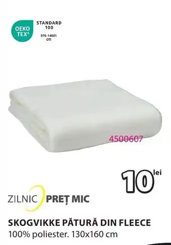 JYSK SKOGVIKKE PĂTURĂ DIN FLEECE Ofertă