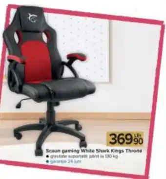 Carrefour Scaun gaming White Shark Kings Throne Ofertă
