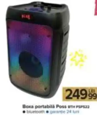 Carrefour Boxa portabilă Poss BTH PSPS22 Ofertă