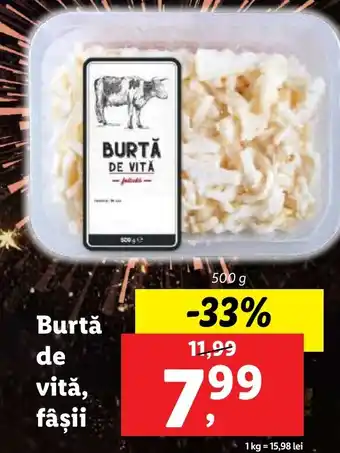 Lidl Burtă de vită, fâşii Ofertă