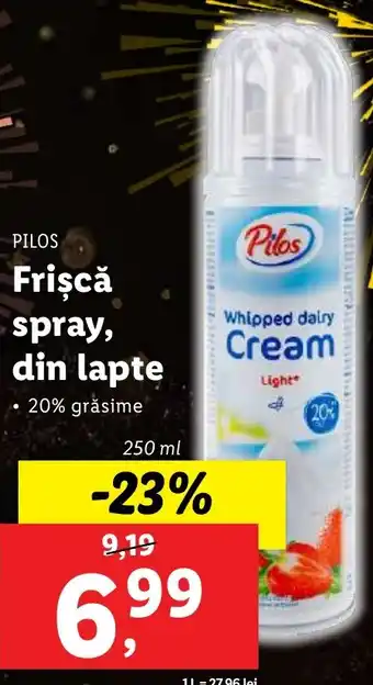 Lidl Frişcă spray, din lapte Ofertă