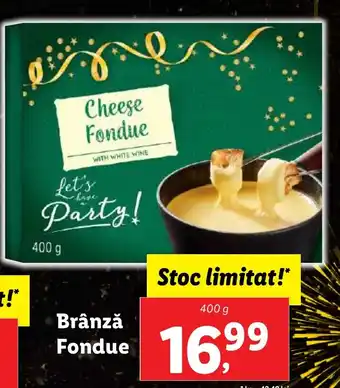 Lidl Brânză Fondue Ofertă