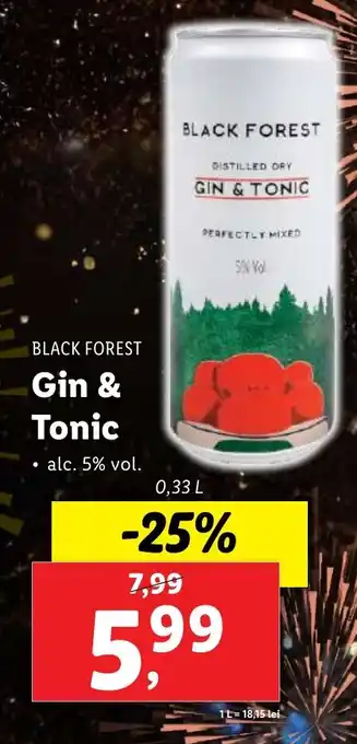 Lidl BLACK FOREST Gin & Tonic Ofertă