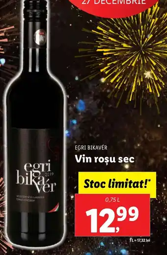Lidl EGRI BIKAVÉR Vin roşu sec Ofertă