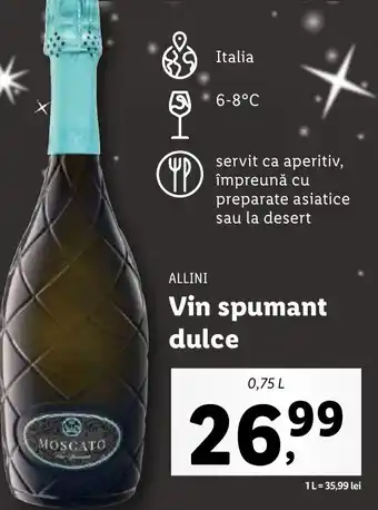 Lidl ALLINI Vin spumant dulce Ofertă