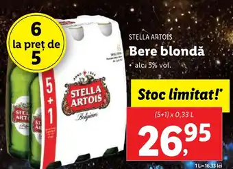 Lidl STELLA ARTOIS Bere blondă Ofertă