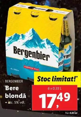 Lidl BERGENBIER Bere blondă Ofertă