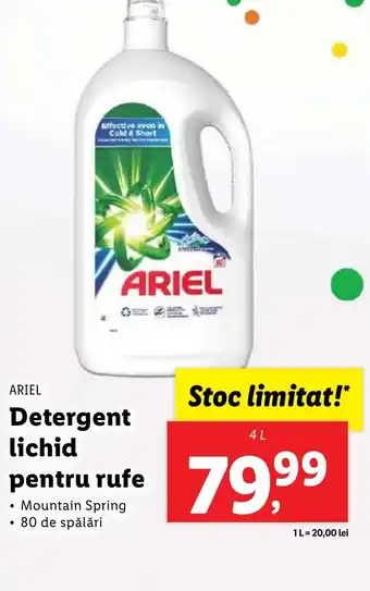 Lidl ARIEL Detergent lichid pentru rufe Ofertă