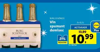 Lidl BURG SCHÖNECK Vin spumant demisec Ofertă