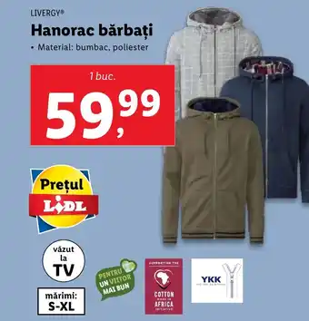 Lidl LIVERGY® Hanorac bărbați Ofertă