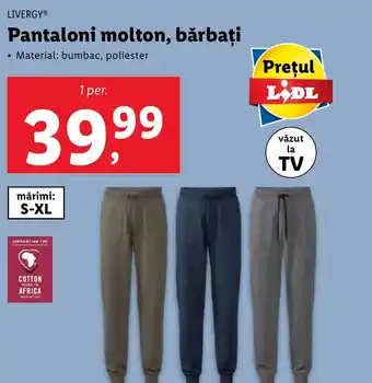 Lidl LIVERGYⓇ Pantaloni molton, bărbați Ofertă