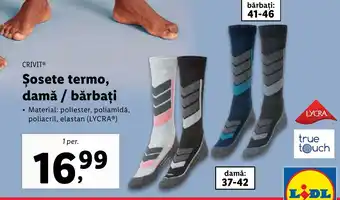 Lidl Șosete termo, damă / bărbați Ofertă
