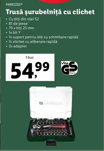 Lidl PARKSIDEⓇ Trusă şurubelniță cu clichet Ofertă
