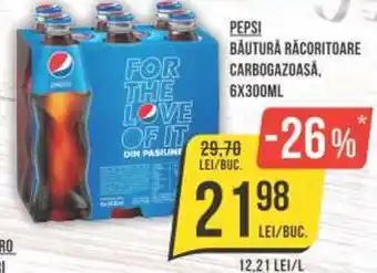 Mega Image PEPSI BĂUTURĂ RĂCORITOARE CARBOGAZOASĂ, 6X300ML Ofertă