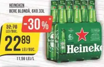 Mega Image HEINEKEN BERE BLONDA, 6X0.33L Ofertă