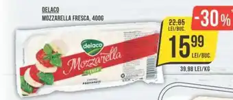 Mega Image DELACO MOZZARELLA FRESCA, 400G Ofertă