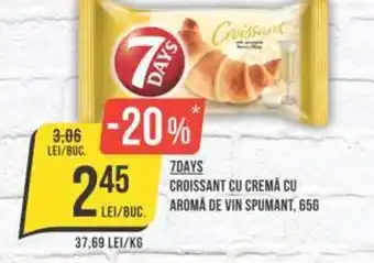 Mega Image 7DAYS CROISSANT CU CREMA CU AROMA DE VIN SPUMANT 65G Ofertă