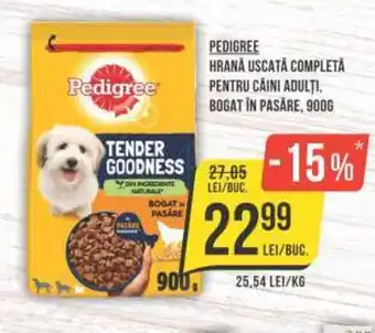 PEDIGREE HRANĂ USCATA COMPLETĂ PENTRU CAINI ADULŢI. BOGAT ÎN PASĂRE, 900G