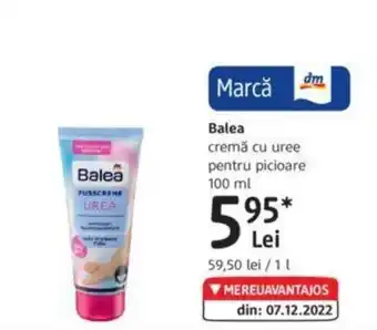 DM Balea cremă cu uree pentru picioare 100 ml Ofertă